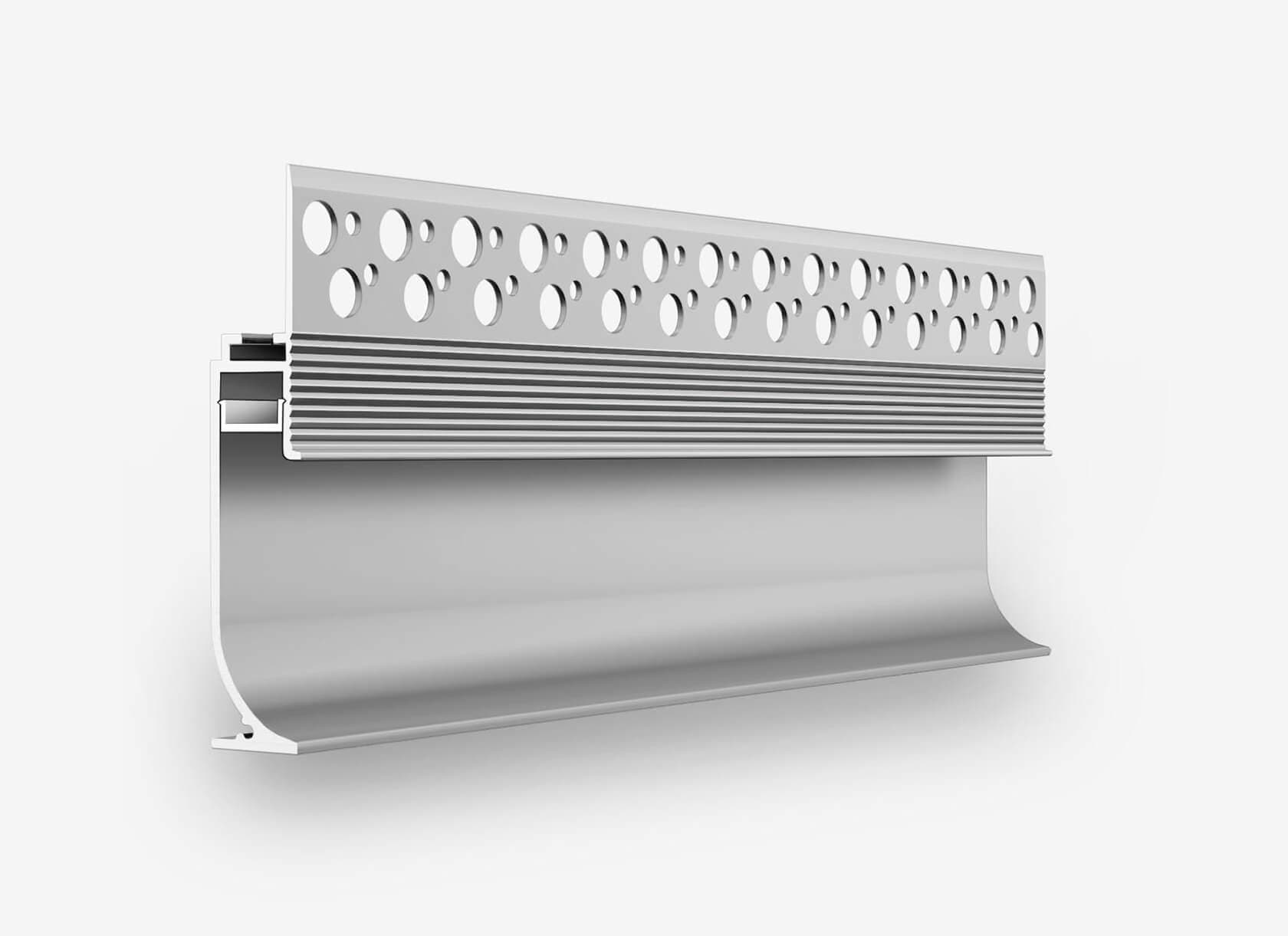 Теневой плинтус с подсветкой LINEART ALUMO SC 7013 серебро