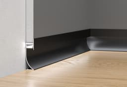 Теневой плинтус с подсветкой LINEART ALUMO SC 7612 черный