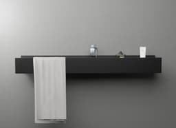 Полка алюминиевая LINEART ALUMO OCB-02-6 черная, 600х120 мм