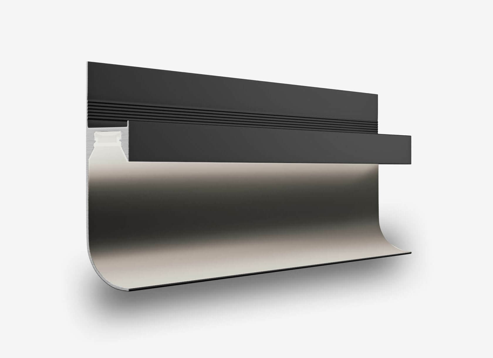 Теневой плинтус с подсветкой LINEART ALUMO SC 7421 черный