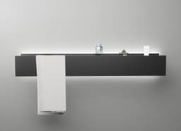 Полка алюминиевая с подсветкой LINEART ALUMO OCB-05-6 черная, 600х120 мм