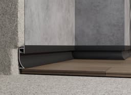 Теневой плинтус с подсветкой LINEART ALUMO SC 7612 черный