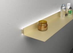 Полка алюминиевая с подсветкой LINEART ALUMO OCB-08-6 золотая, 600х275 мм