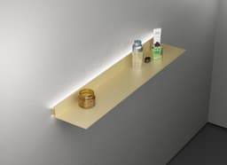 Полка алюминиевая с подсветкой LINEART ALUMO OCB-08-6 золотая, 600х275 мм