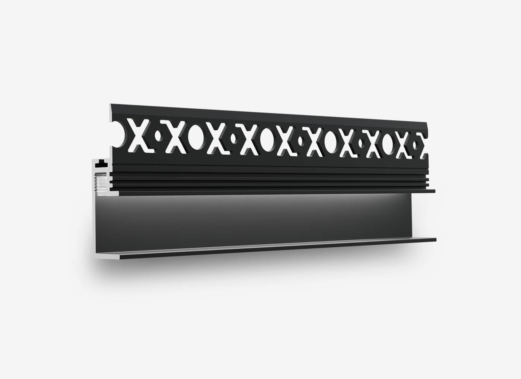 Теневой плинтус с подсветкой LINEART ALUMO SC 518 черный