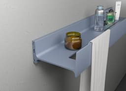 Полка алюминиевая LINEART ALUMO OCB-02-6 серая, 600х120 мм