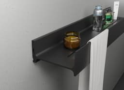 Полка алюминиевая LINEART ALUMO OCB-02-6 черная, 600х120 мм