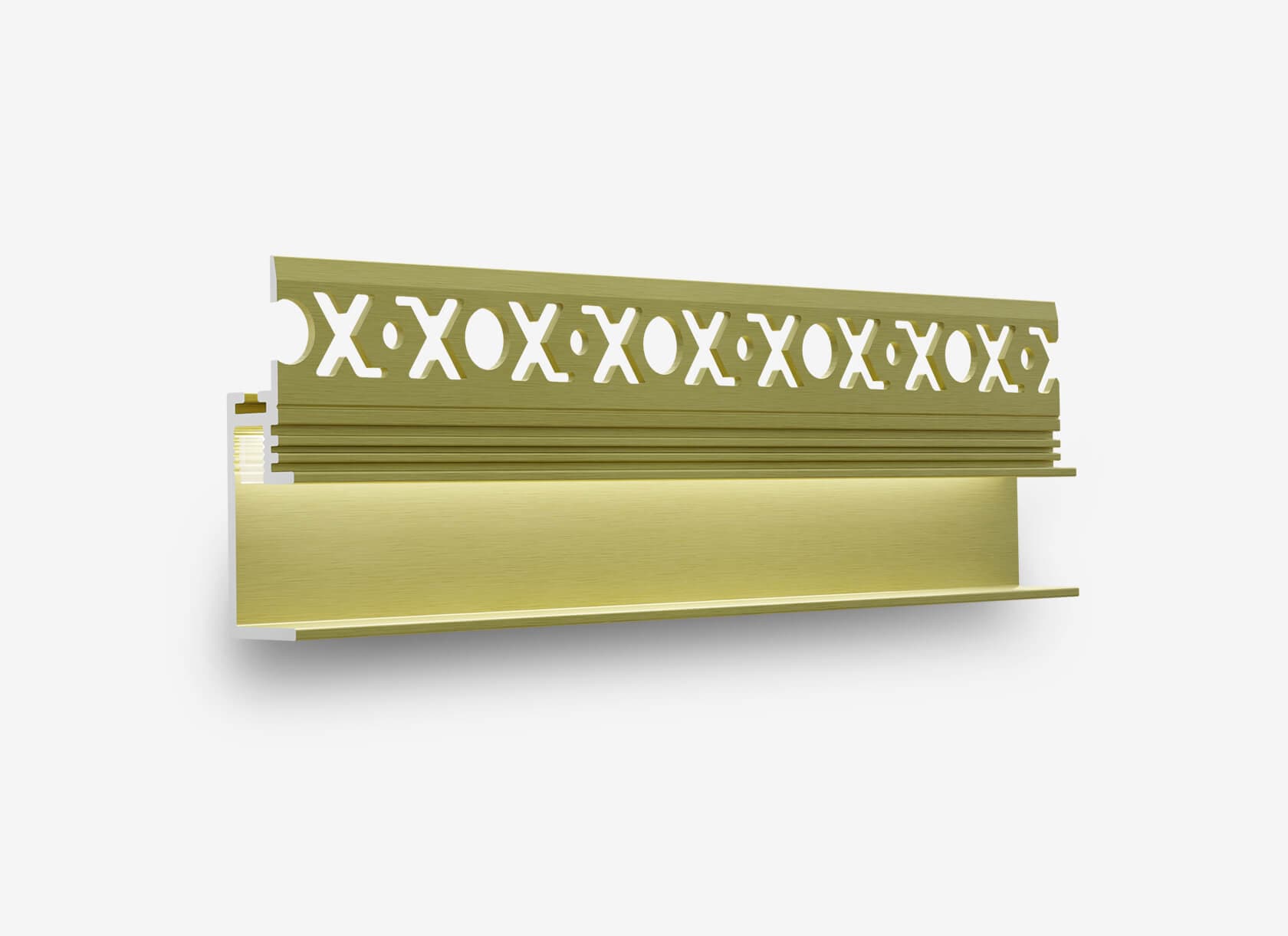 Теневой плинтус с подсветкой LINEART ALUMO SC 518 золотой