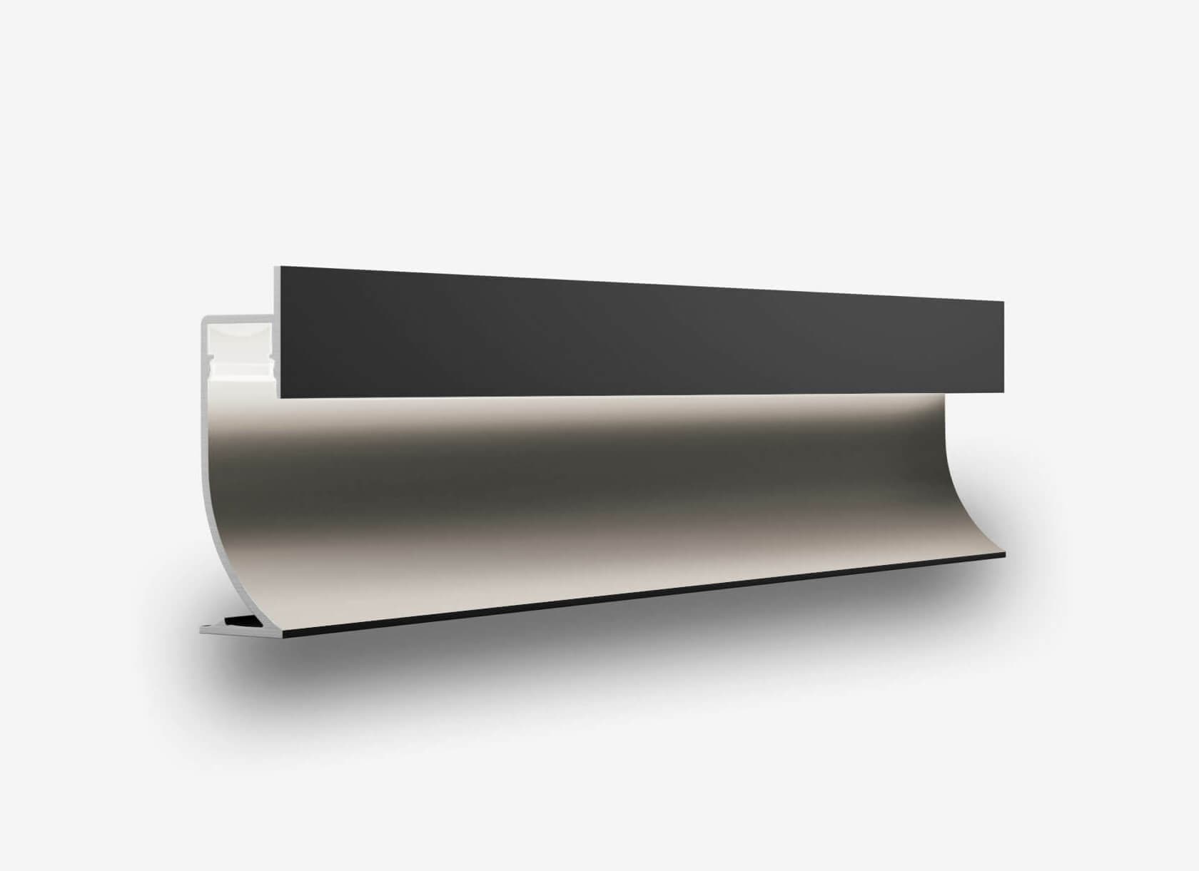 Теневой плинтус с подсветкой LINEART ALUMO SC 7612 черный