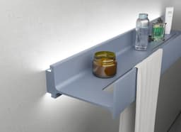 Полка алюминиевая с подсветкой LINEART ALUMO OCB-03-6 серая, 600х120 мм