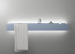 Полка алюминиевая с подсветкой LINEART ALUMO OCB-03-6 серая, 600х120 мм