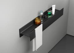 Полка алюминиевая LINEART ALUMO OCB-04-6 черная, 600х120 мм