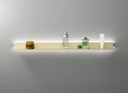 Полка алюминиевая с подсветкой LINEART ALUMO OCB-08-6 золотая, 600х275 мм