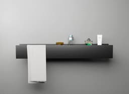 Полка алюминиевая LINEART ALUMO OCB-04-6 черная, 600х120 мм