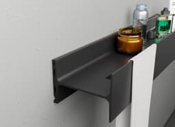 Полка алюминиевая LINEART ALUMO OCB-04-6 черная, 600х120 мм