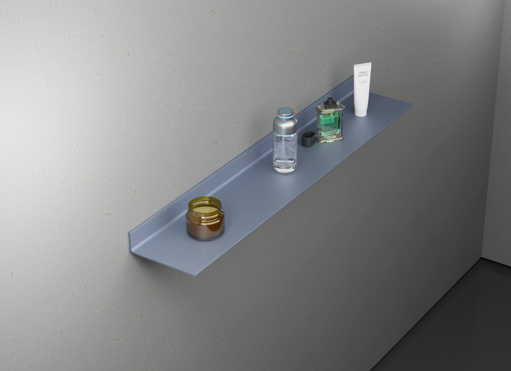 Полка алюминиевая LINEART ALUMO OCB-06-5 серая, 500х120 мм