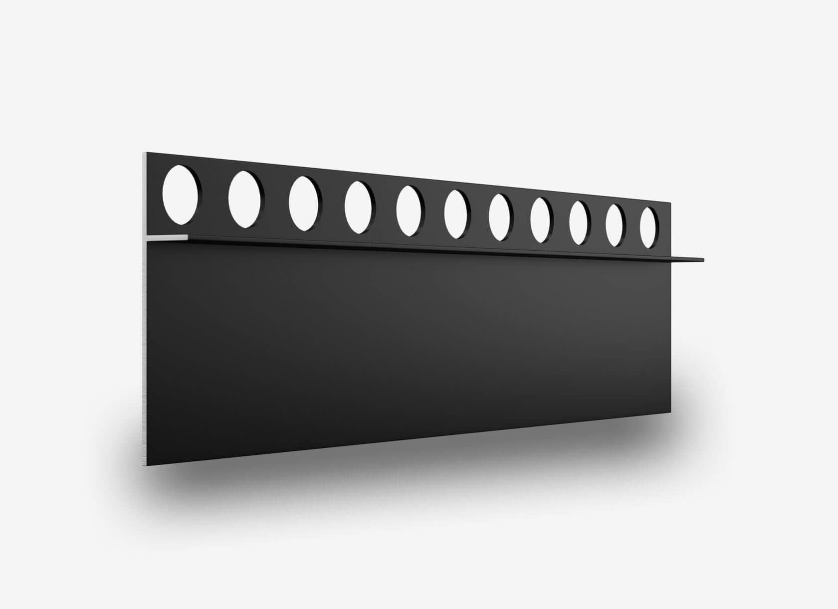 Теневой плинтус LINEART ALUMO SC 7429 черный