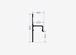 Теневой плинтус с подсветкой LINEART ALUMO SC 1514 черный