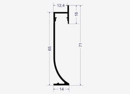 Теневой плинтус с подсветкой LINEART ALUMO SC 7547 золотой