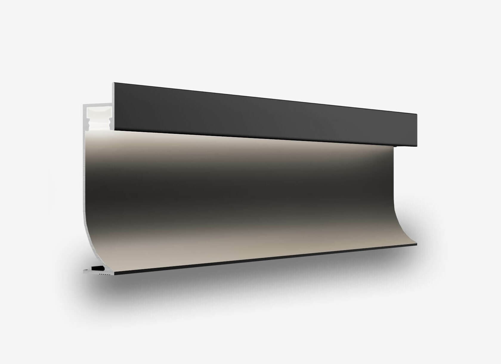 Теневой плинтус с подсветкой LINEART ALUMO SC 1509 черный
