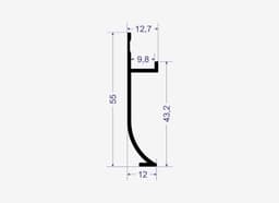 Теневой плинтус LINEART ALUMO SC 9016 золотой