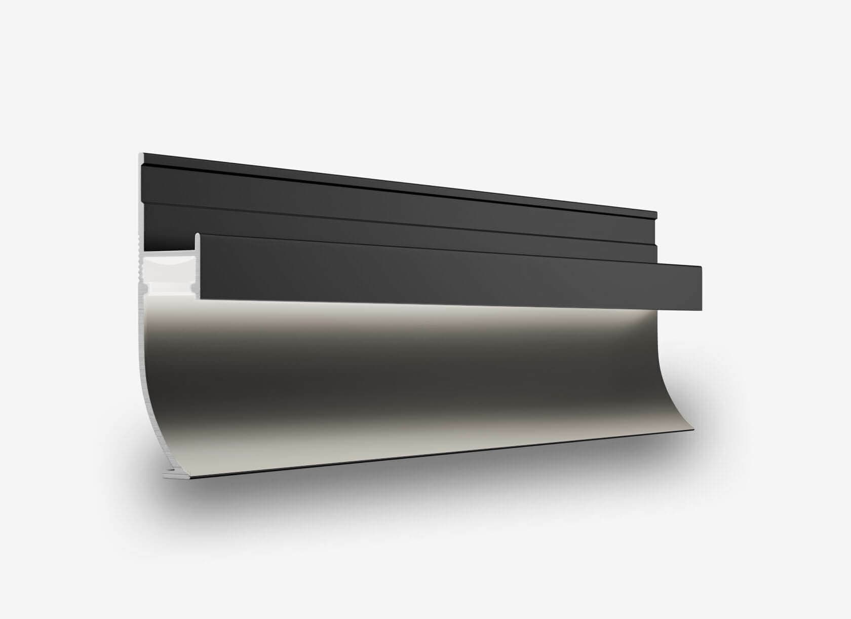 Теневой плинтус с подсветкой LINEART ALUMO SC 1214 черный