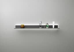 Полка алюминиевая с подсветкой LINEART ALUMO OCB-07S-5 черная, 500х150 мм