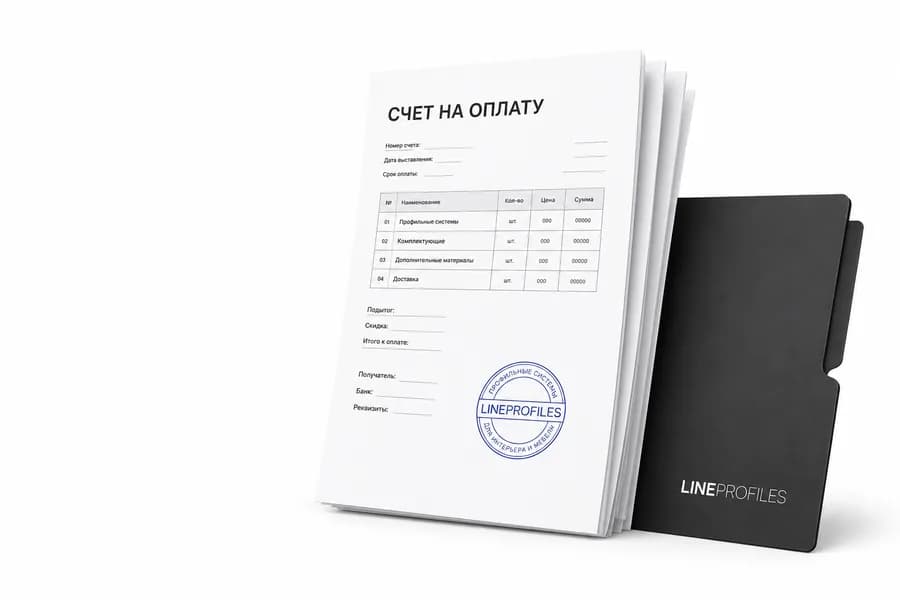 Документы и счет для оплаты заказа LINEART ALUMO
