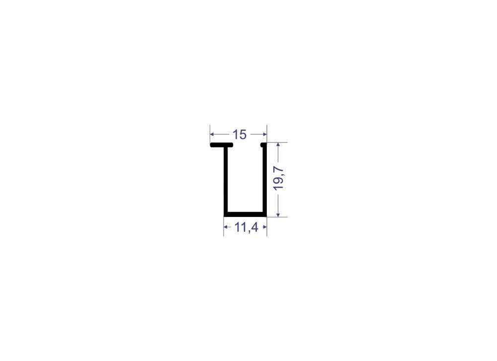 Горизонтальный импост LINEART ALUMO SC 1802 черный