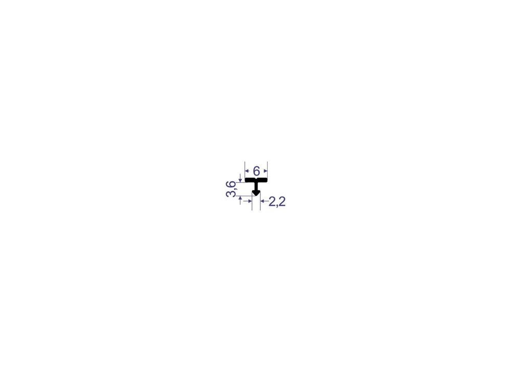 Молдинг (Т-образный) LINEART ALUMO SC 4018 черный
