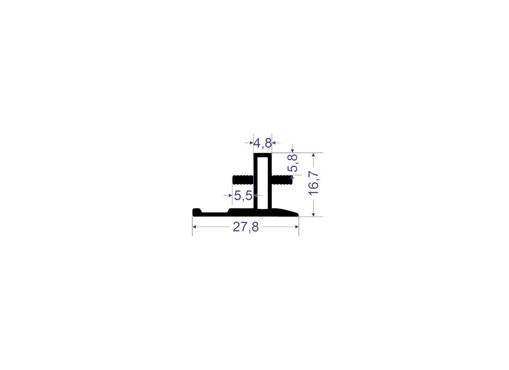 Соединительный профиль (линия) LINEART ALUMO SC 1810 черный