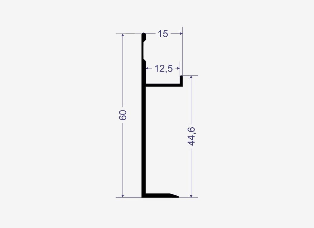 Теневой плинтус LINEART ALUMO SC 1213 черный