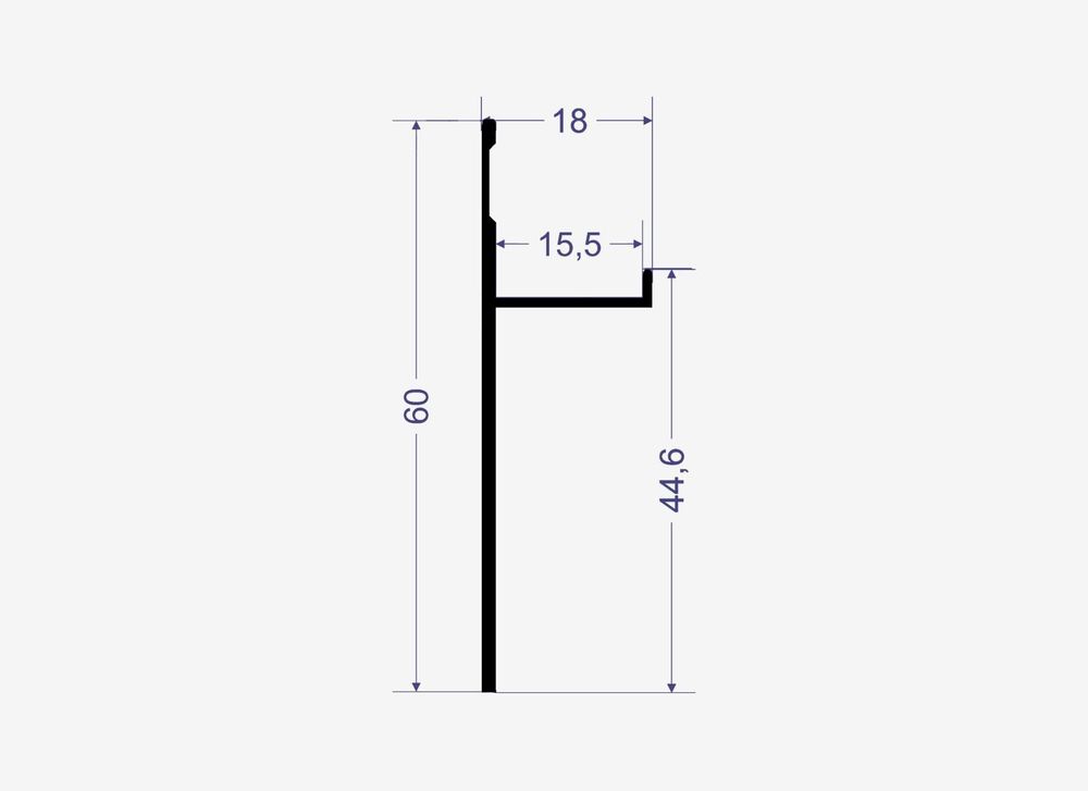 Теневой плинтус LINEART ALUMO SC 1507 золотой