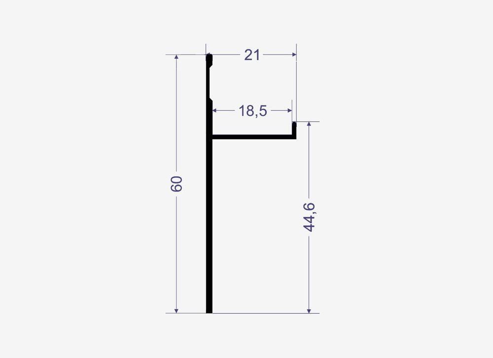 Теневой плинтус LINEART ALUMO SC 1811 черный