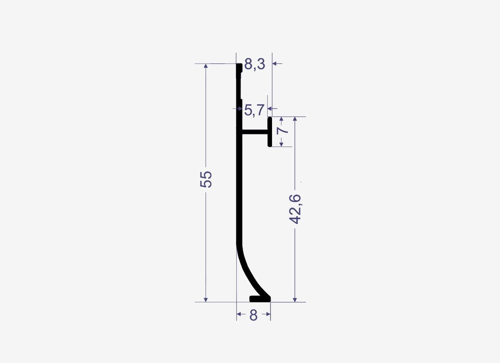 Теневой плинтус LINEART ALUMO SC 5008 золотой