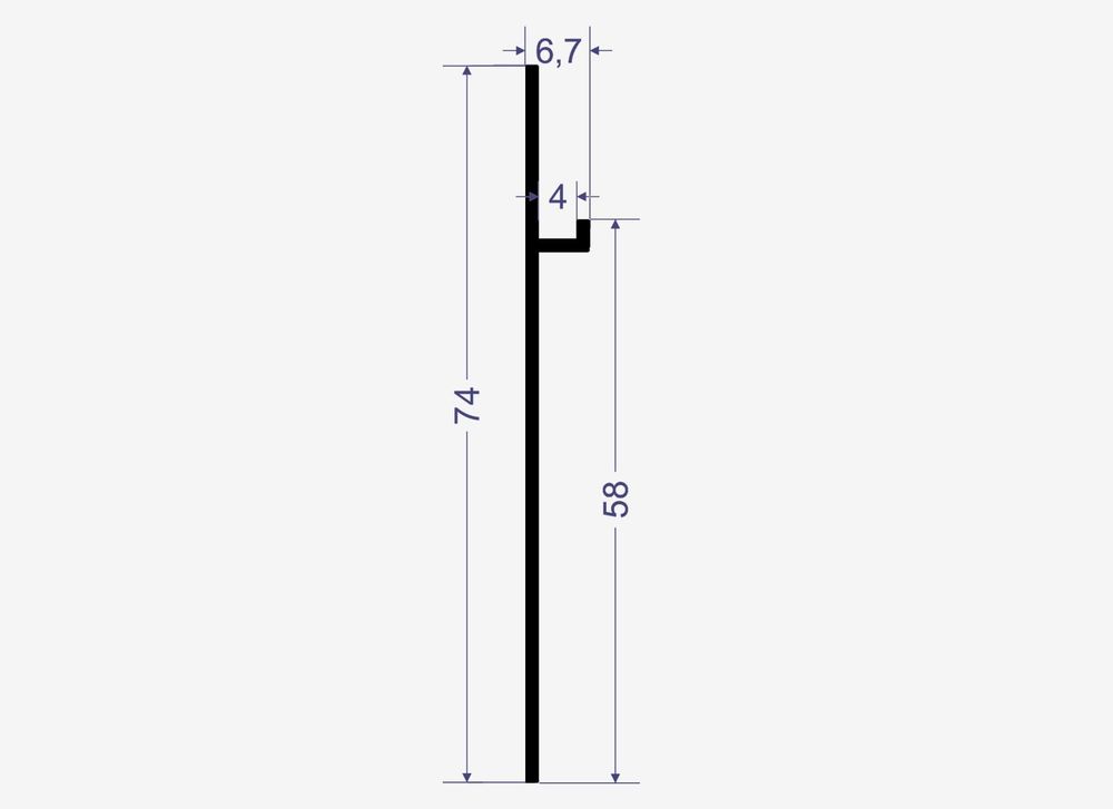 Теневой плинтус LINEART ALUMO SC 7430 черный