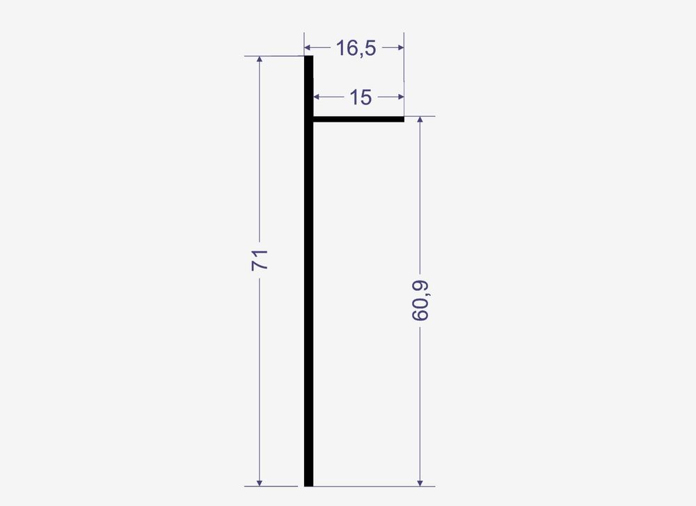 Теневой плинтус LINEART ALUMO SC 7511 черный