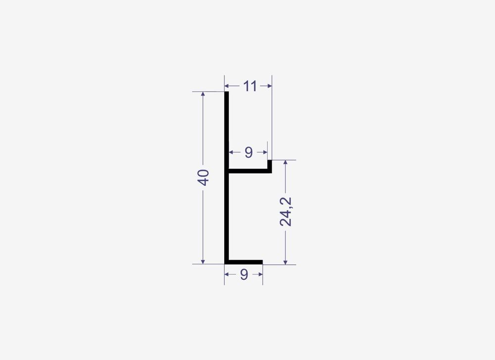 Теневой плинтус LINEART ALUMO SC 7539 черный