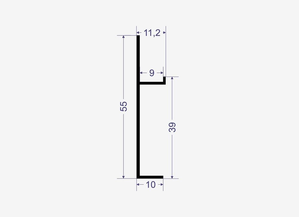 Теневой плинтус LINEART ALUMO SC 7540 черный