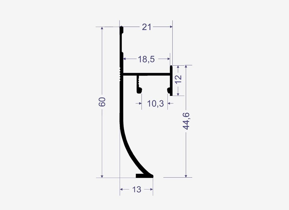 Теневой плинтус с подсветкой LINEART ALUMO SC 1813 золотой
