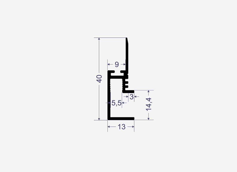 Теневой плинтус с подсветкой LINEART ALUMO SC 517 черный