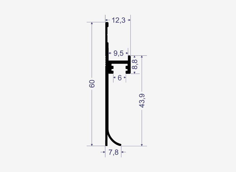 Теневой плинтус с подсветкой LINEART ALUMO SC 9017 золотой