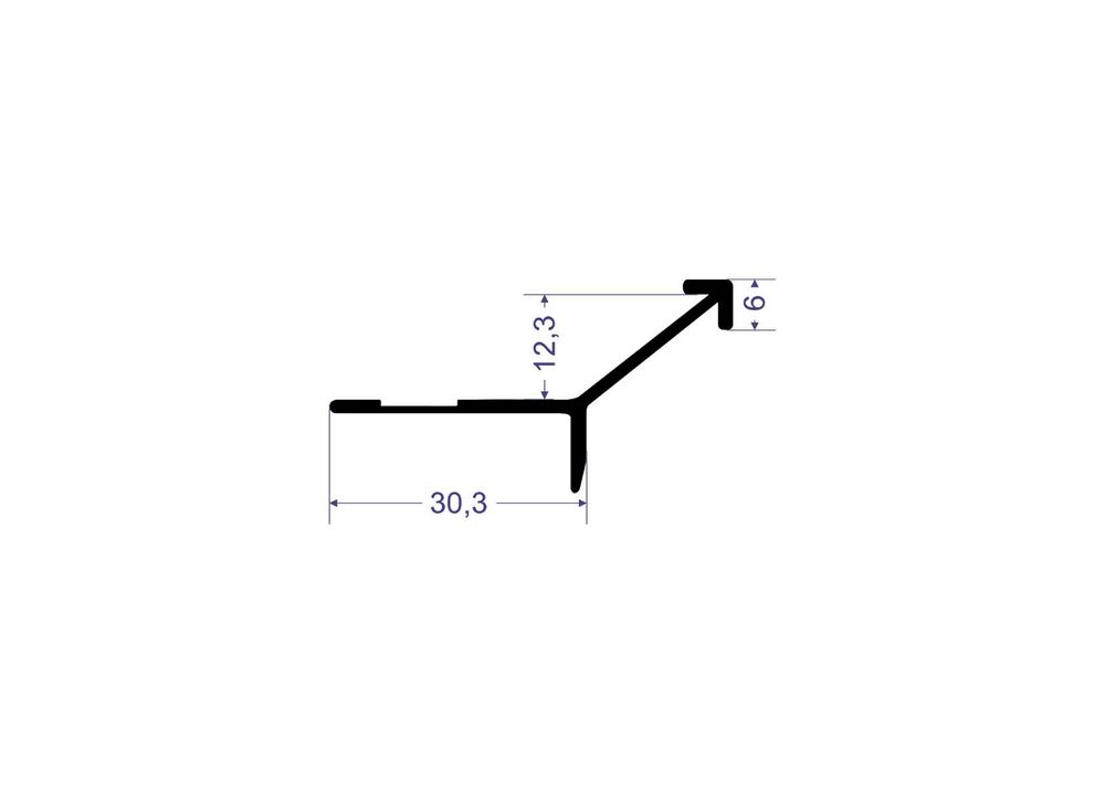 Угол наружный LINEART ALUMO SC 1205 черный